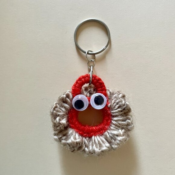 Lightweight Keychain Charm, Crochet Handmade Backpack Charm - Picture 4 of 7